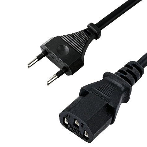 Europlug to IEC C13 power cord