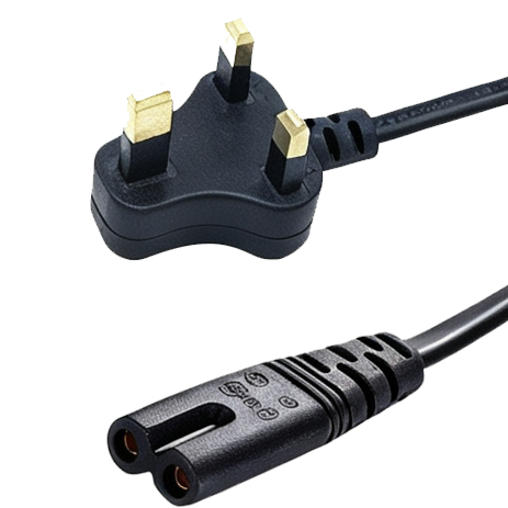 BS546 5A plug to IEC C7 power cord