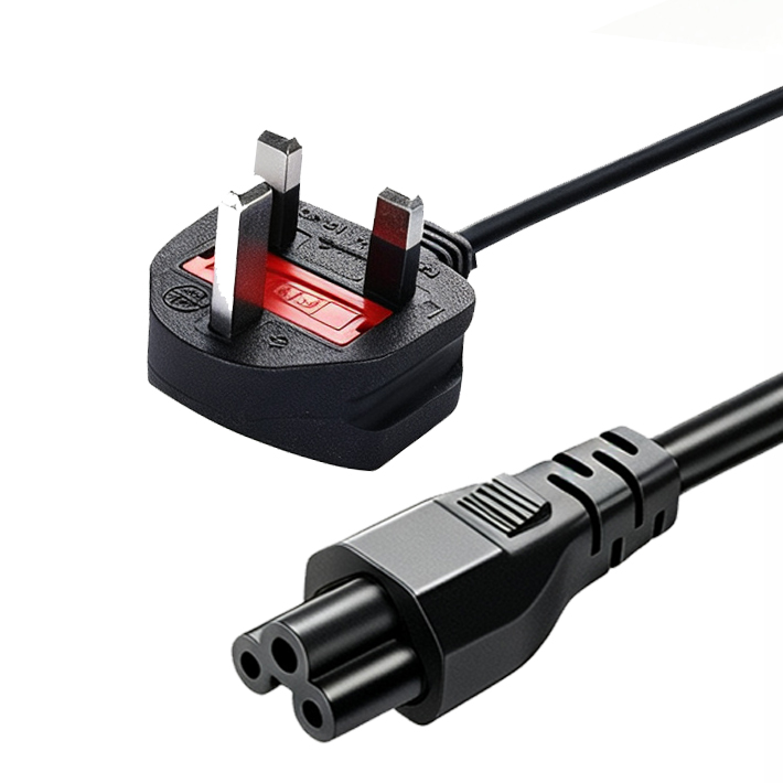 BS1363 plug to IEC C5 power cord