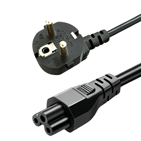 Schuko plug to IEC C5 power cord