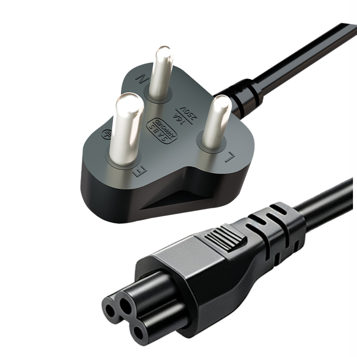 SABS 16A plug to IEC C5 power cord