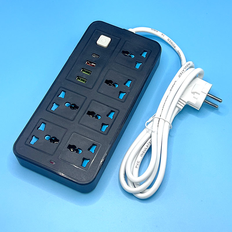 AJ-A634C  Universal Power Strip with USB Ports 