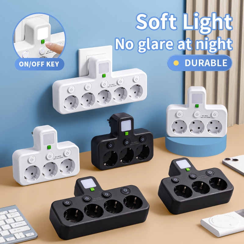 AJ-Z862  EU Multi-outlet Socket with Switch, USB & Type-C PD Fast Charging Port, Smart Power Strip Extension Cord